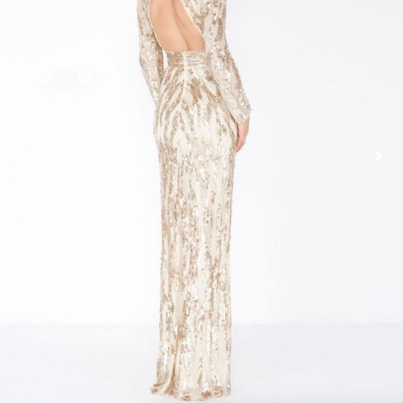 Mac Duggal Gold Sequin Gown - Picture 4 of 4